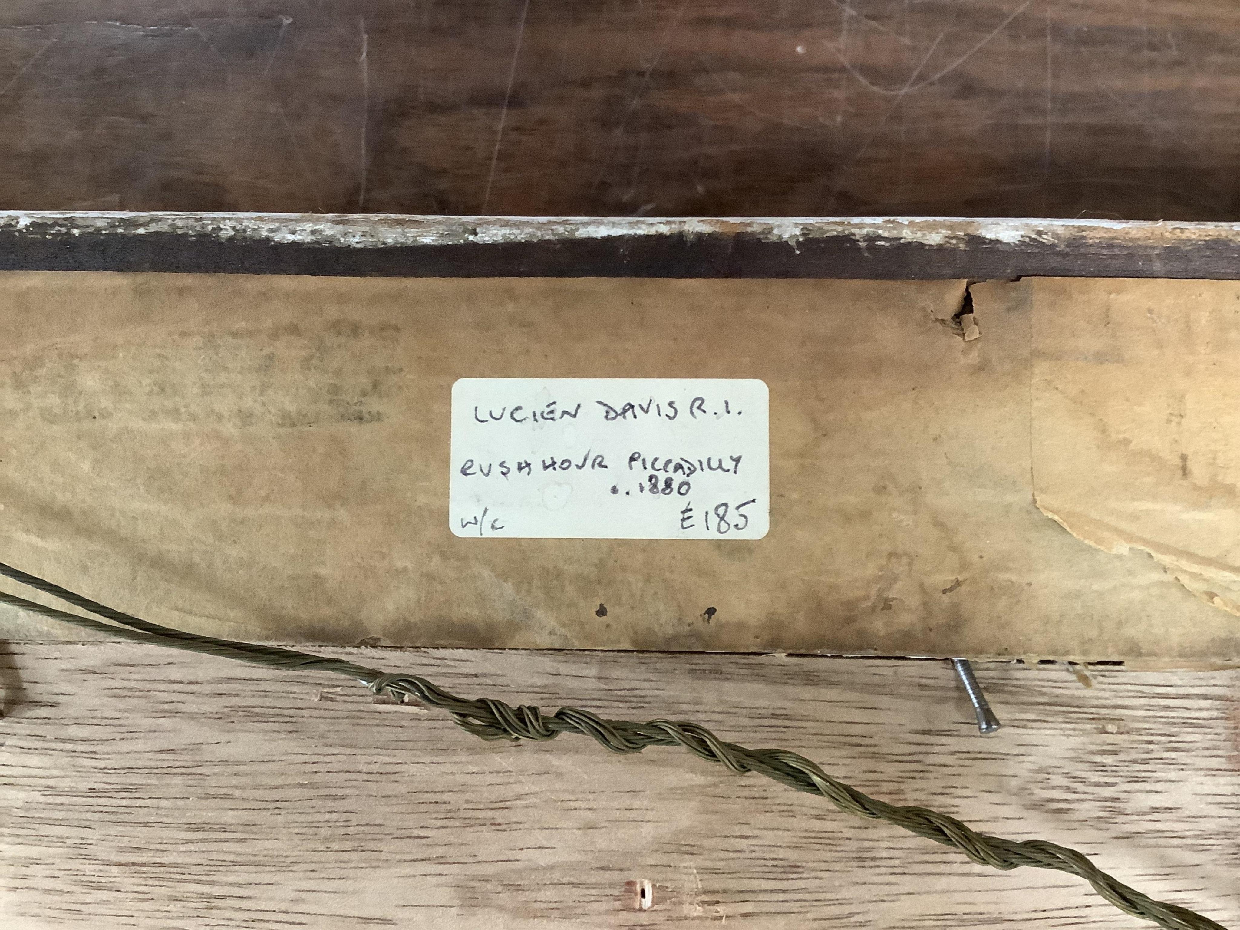 Attributed to Lucien Davis RI (1860-1941), ‘Rush Hour, Piccadilly’, unsigned, en grisaille gouache on card, 33 x 47cm, Provenance: Bonhams, London, Knightsbridge, 28th February 2006, Lot 62